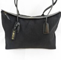 ロベルタ ピエリ リネリン ジュリエッタ 38 トートバッグ ハンドバッグ ナイロン レザー ブラック ROBERTA PIERI