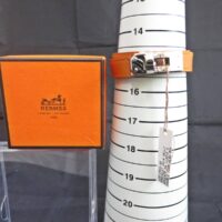 エルメス ブレスレット ケリー ドゥブルトゥール オレンジ ブラウン I刻印 2005年製造 フランス製 HERMES