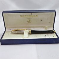 ウォーターマン 万年筆 カレン・デラックス ブラック&シルバー ペン先 18K 750 カートリッジ・コンバーター 両用式 字幅M